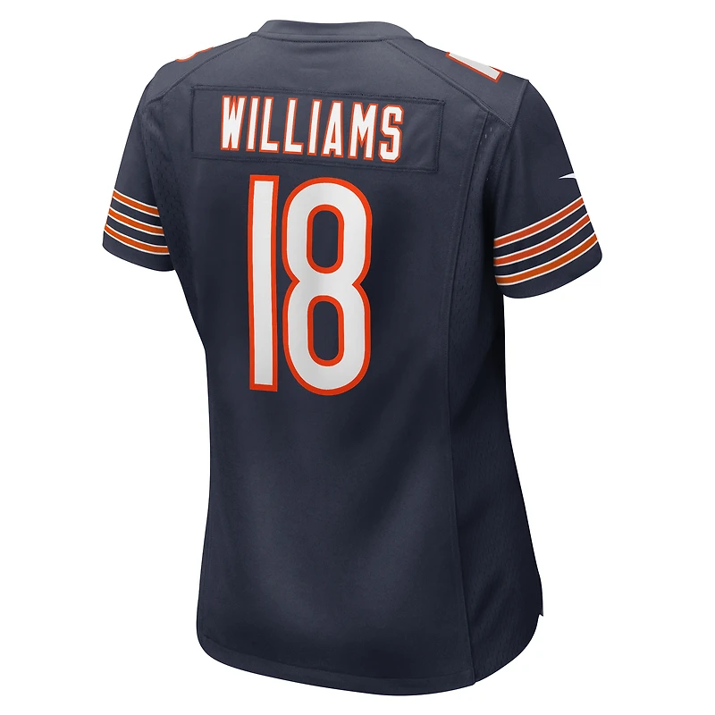 Maillot de jeu Nike Caleb Williams bleu marine des Chicago Bears pour femme