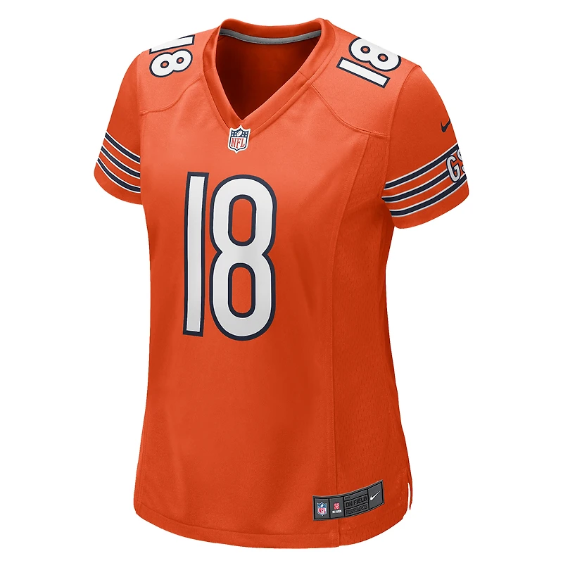 Maillot de match alternatif Nike Caleb Williams orange des Chicago Bears pour femme
