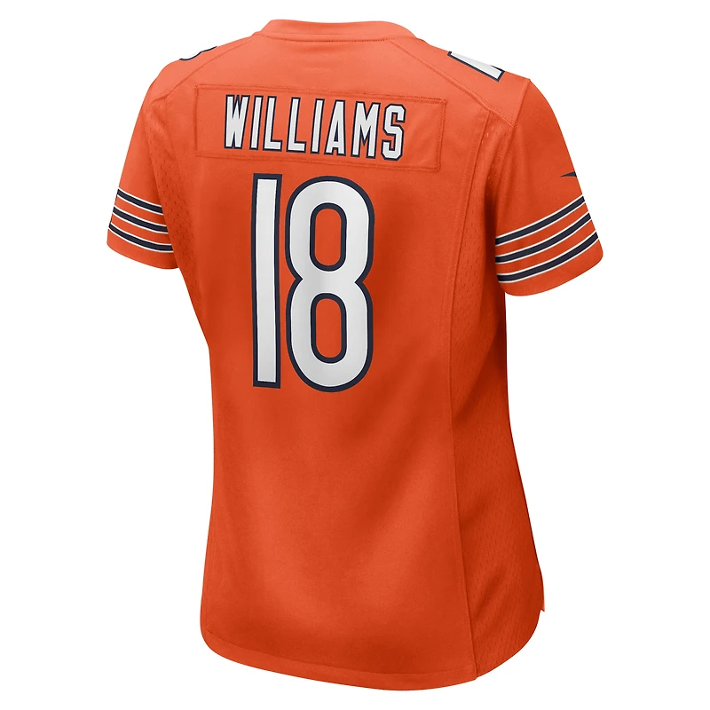 Maillot de match alternatif Nike Caleb Williams orange des Chicago Bears pour femme