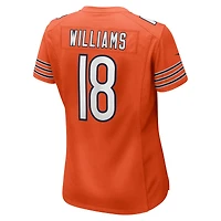 Maillot de match alternatif Nike Caleb Williams orange des Chicago Bears pour femme