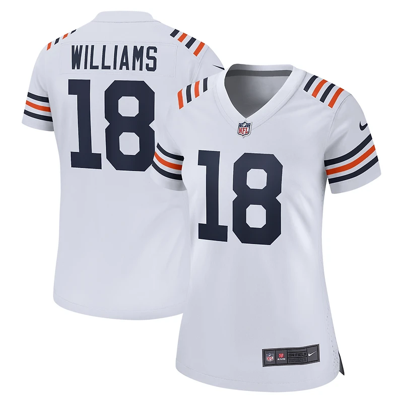 Maillot de joueur remplaçant Nike Caleb Williams pour femme, blanc, Chicago Bears