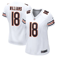 Maillot de joueur jeu Nike Caleb Williams blanc des Chicago Bears pour femme