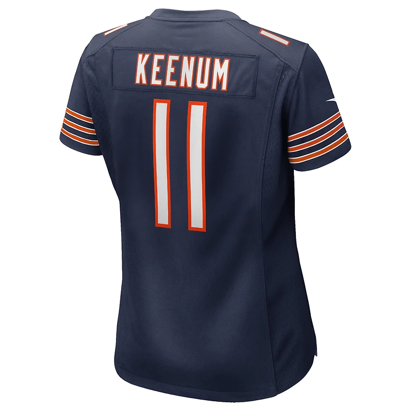 Maillot Nike Case Keenum bleu marine pour femme des Chicago Bears