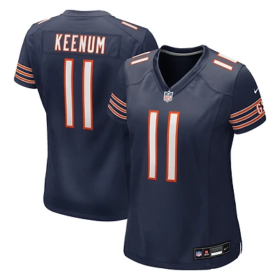 Maillot Nike Case Keenum bleu marine pour femme des Chicago Bears