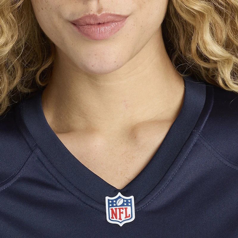 Maillot de match Nike Cole Kmet des Chicago Bears pour femme, bleu marine