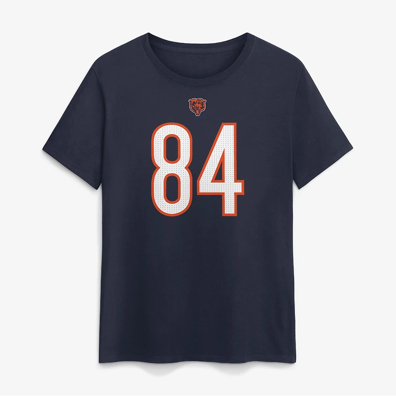 Women's Nike Colston Loveland Navy Chicago Bears Name & Number T-Shirt
