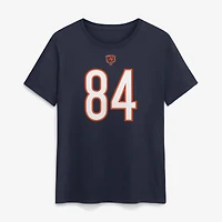 Women's Nike Colston Loveland Navy Chicago Bears Name & Number T-Shirt