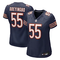 Maillot Nike Dayo Odeyingbo bleu marine pour femme des Chicago Bears