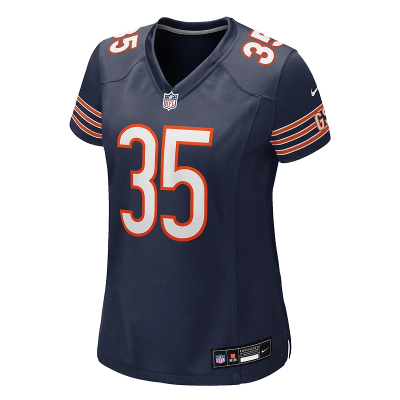 Maillot Nike Deion Hankins bleu marine pour femme des Chicago Bears