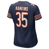 Maillot Nike Deion Hankins bleu marine pour femme des Chicago Bears