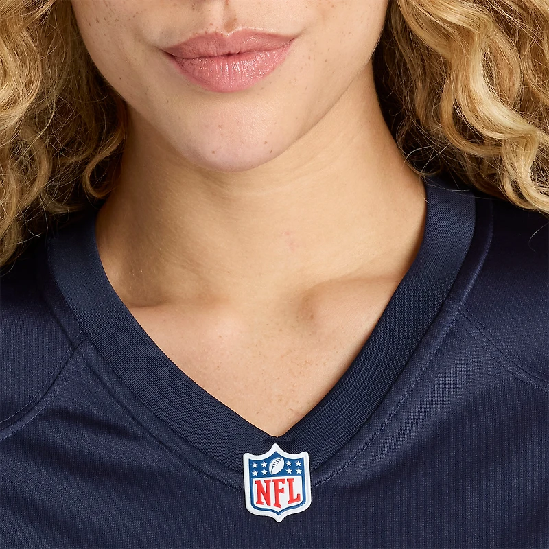 Maillot Nike Deion Hankins bleu marine pour femme des Chicago Bears