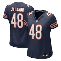 Maillot Nike D'Marco Jackson bleu marine pour femme des Chicago Bears