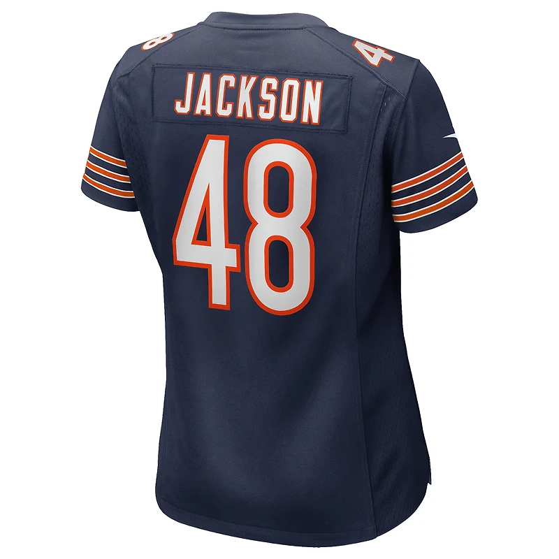 Maillot Nike D'Marco Jackson bleu marine pour femme des Chicago Bears
