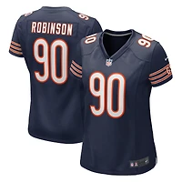 Maillot de match Nike Dominique Robinson bleu marine des Chicago Bears pour femme