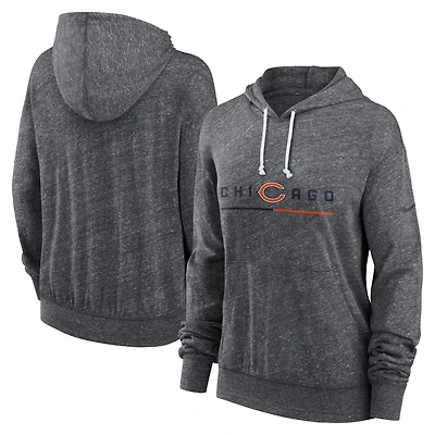 Sweat à capuche léger Nike Heather Charcoal Chicago Bears pour femme Team Spirit Gym Vintage