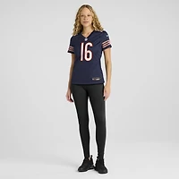 Maillot Nike Jake Moody bleu marine pour femme des Chicago Bears