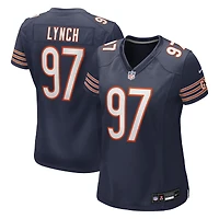 Maillot de match Nike James Lynch bleu marine des Chicago Bears pour femmes