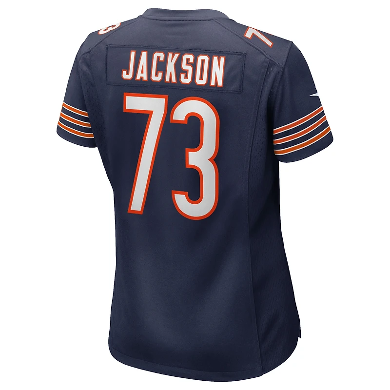Maillot Nike Jonah Jackson bleu marine pour femme des Chicago Bears