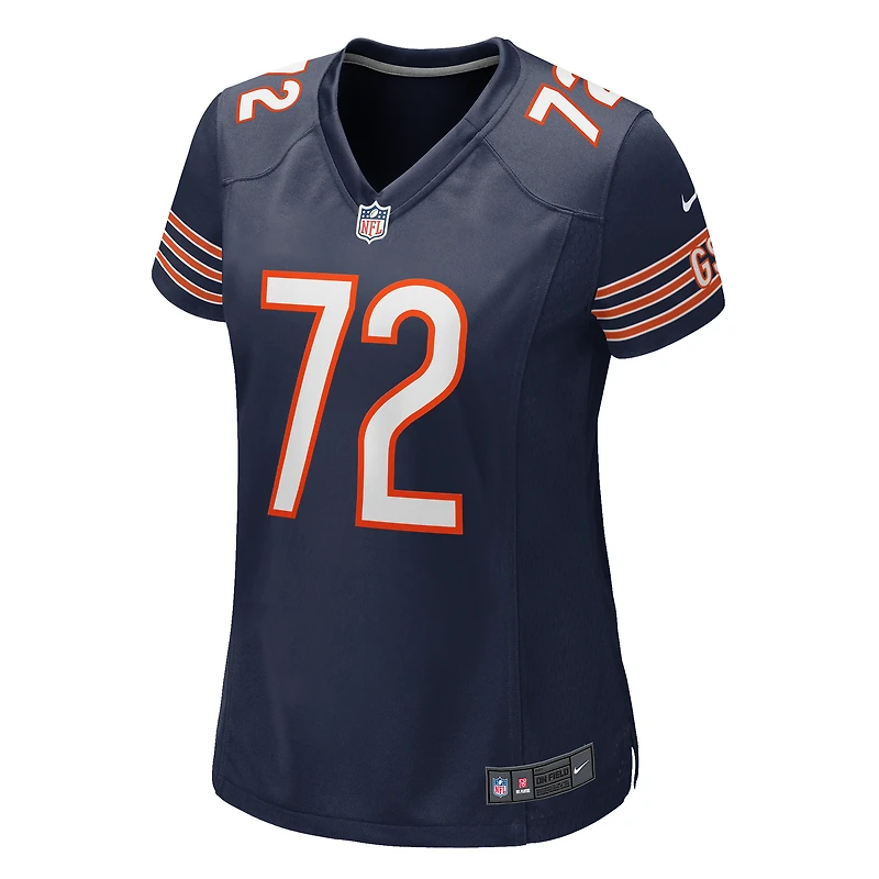 Maillot de match Nike Kiran Amegadjie bleu marine des Chicago Bears pour femme