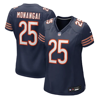 Maillot Nike Kyle Monangai bleu marine pour femme des Chicago Bears