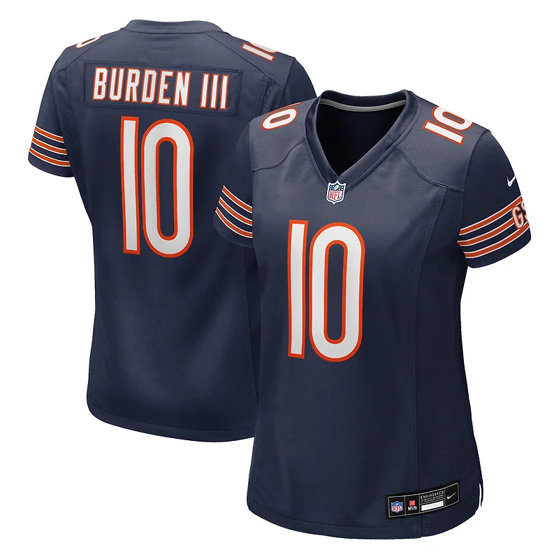 Women's Nike Luther Burden III Navy Chicago Bears Team Game Jersey