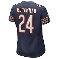 Maillot de match Nike Malik Muhammad bleu marine des Chicago Bears pour femmes