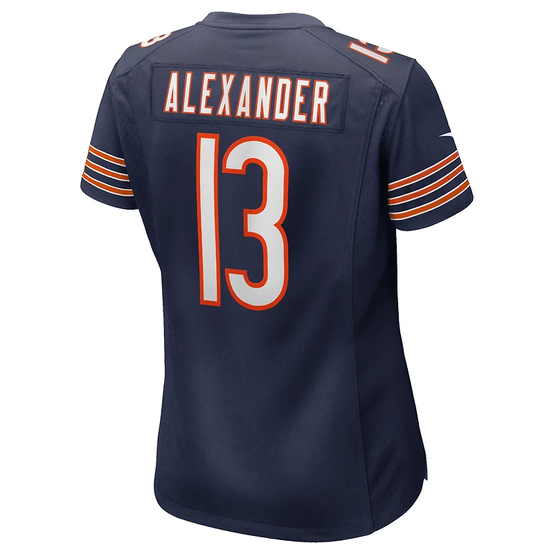 Maillot Nike Maurice Alexander bleu marine pour femme des Chicago Bears