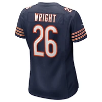 Maillot Nike Nahshon Wright bleu marine pour femme des Chicago Bears