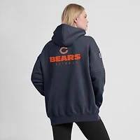 Sweat à capuche en polaire Sideline Club Nike Chicago Bears 2023 pour femme, bleu marine