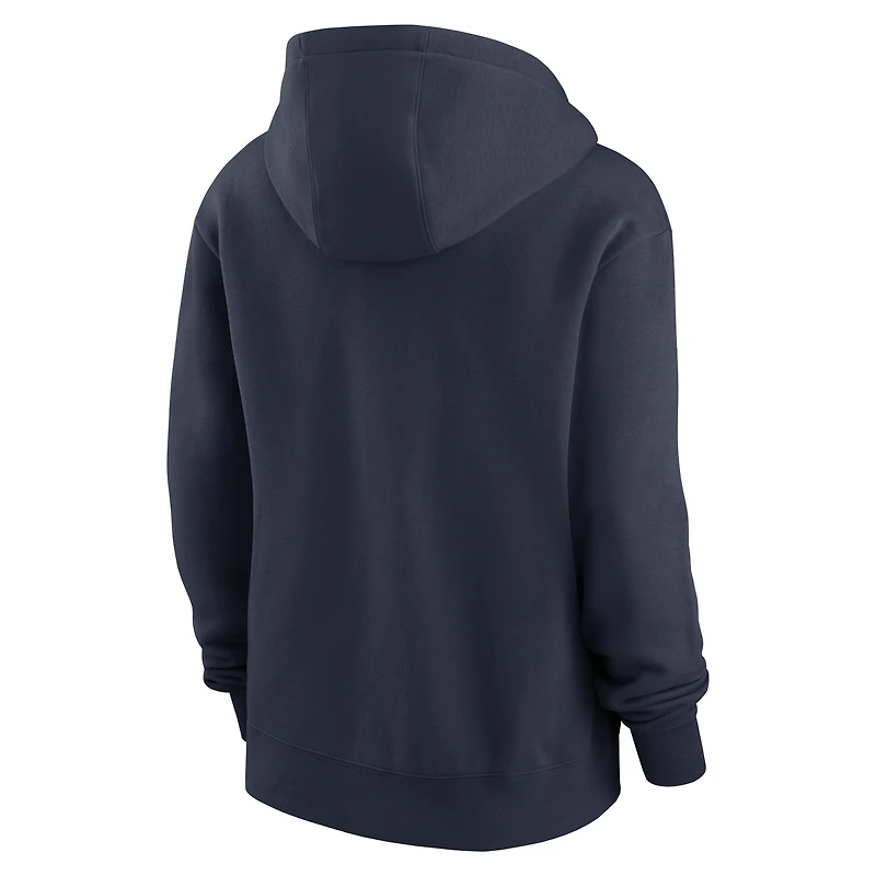 Sweat à capuche Nike bleu marine Chicago Bears Club Fleece pour femme