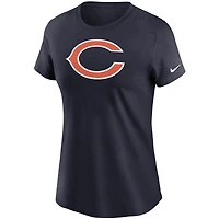 T-shirt essentiel pour femme Nike Chicago Bears Logo bleu marine