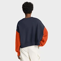 Sweat-shirt oversize à blocs de couleurs bleu marine des Chicago Bears pour femme