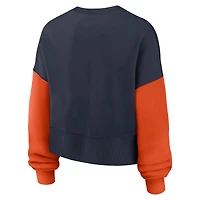 Sweat-shirt oversize à blocs de couleurs bleu marine des Chicago Bears pour femme