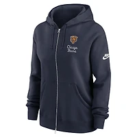Women's Nike Navy Chicago Bears Phoenix Rewind Full-Zip Hoodie