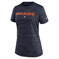 Women's Nike  Navy Chicago Bears Sideline Performance T-Shirt