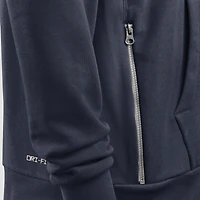 Sweat à capuche Nike Dri-FIT bleu marine pour femme des Chicago Bears avec initiales standard