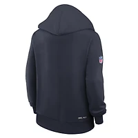 Women's Nike Navy Chicago Bears Sideline Standard Issue Dri-FIT Hoodie
