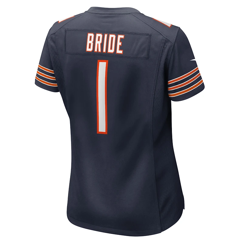 Maillot de match Nike numéro 1 Bride pour femme, bleu marine, Chicago Bears
