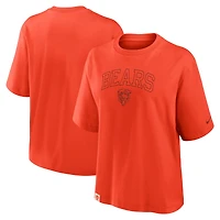 T-shirt Nike orange Chicago Bears Glory Arch Boxy pour femme