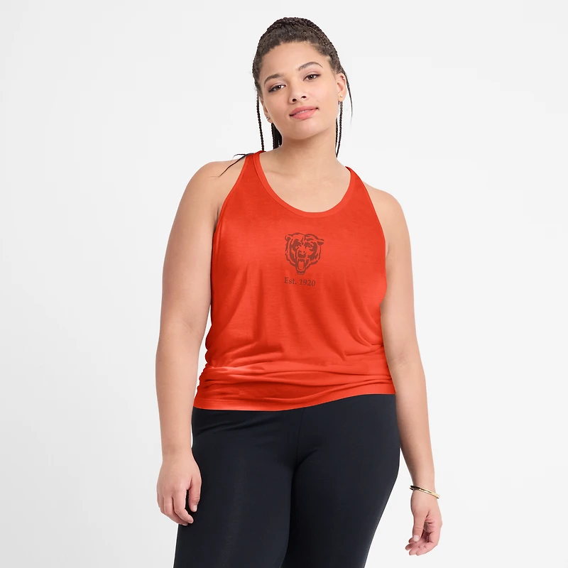 Débardeur Nike orange Chicago Bears Glory à dos ouvert et croisé Dri-FIT pour femme