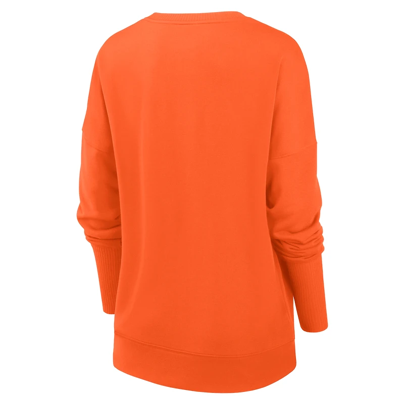 Women's Nike Orange Chicago Bears Rewind Playback Icon Performance Pullover Sweatshirt