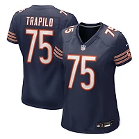 Maillot Nike Ozzy Trapilo bleu marine pour femme des Chicago Bears