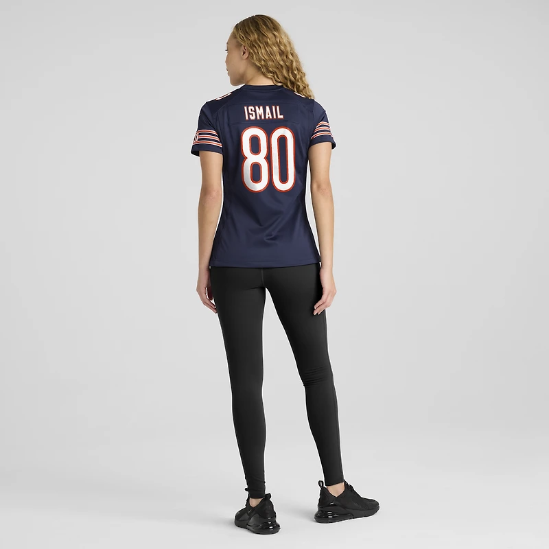 Maillot de match Nike Qadir Ismail bleu marine des Chicago Bears pour femmes