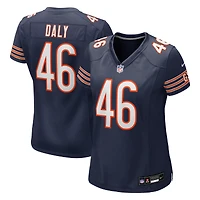 Maillot Nike Scott Daly bleu marine pour femme des Chicago Bears