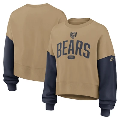 Sweat-shirt surdimensionné Nike Tan Chicago Bears pour femme