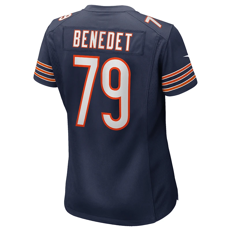 Women's Nike Theo Benedet  Navy Chicago Bears Team Game Jersey