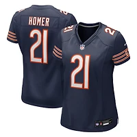Maillot Nike Travis Homer bleu marine pour femme des Chicago Bears