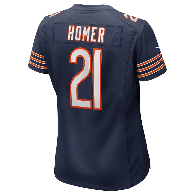 Maillot Nike Travis Homer bleu marine pour femme des Chicago Bears