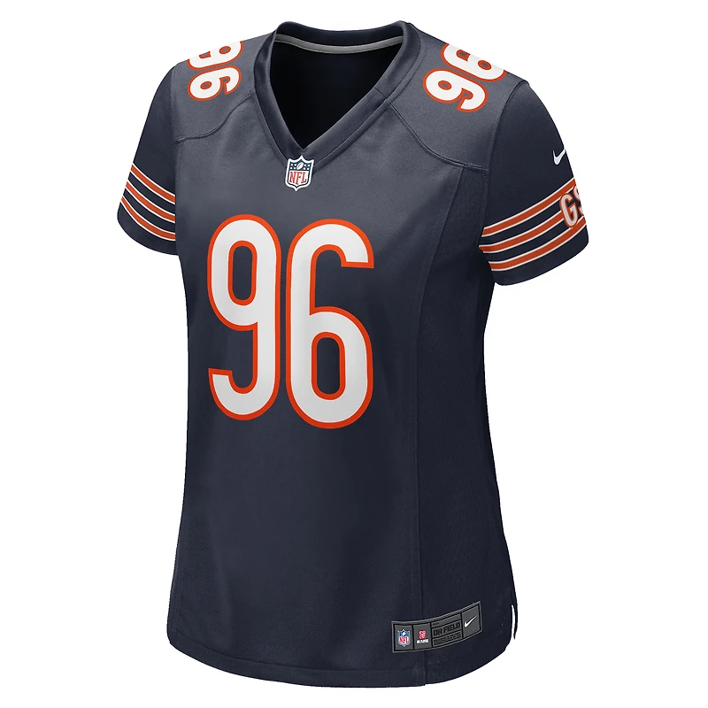 Maillot de match d'équipe des Chicago Bears Nike Zacch Pickens pour femme, bleu marine