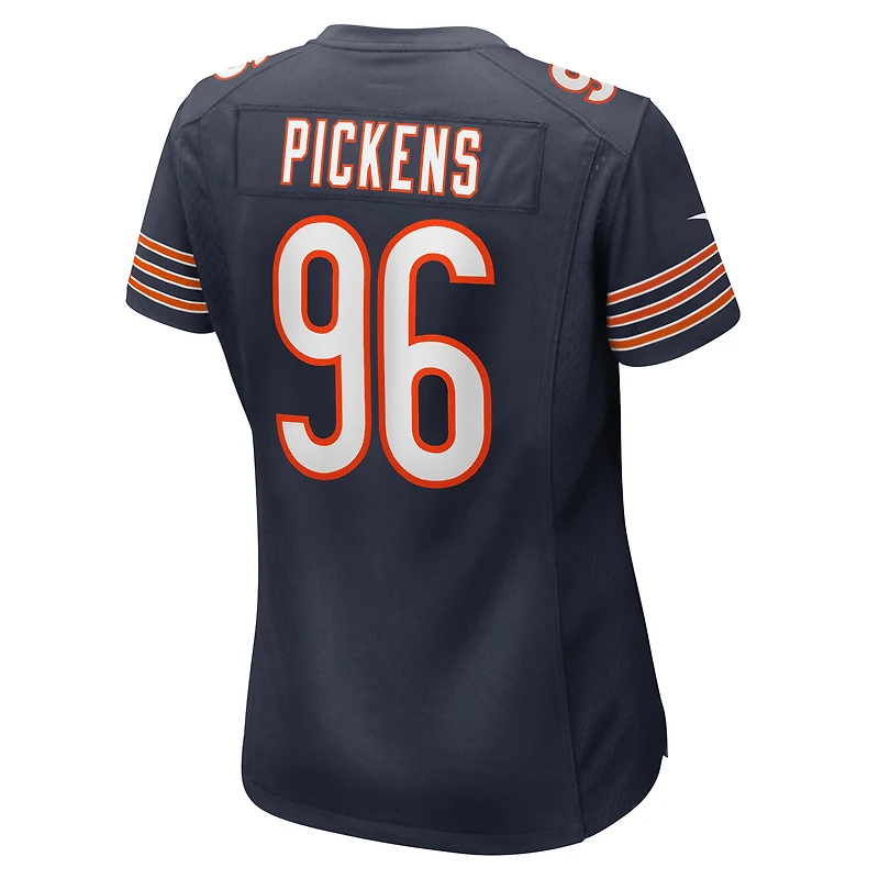 Maillot de match d'équipe des Chicago Bears Nike Zacch Pickens pour femme, bleu marine